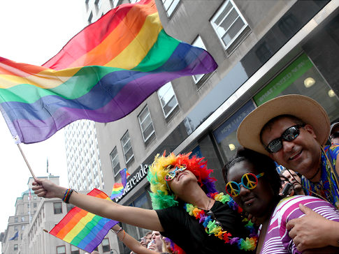 Gay Pride March along Fifth Ave. in Manhattan was quite the colorful affair. 